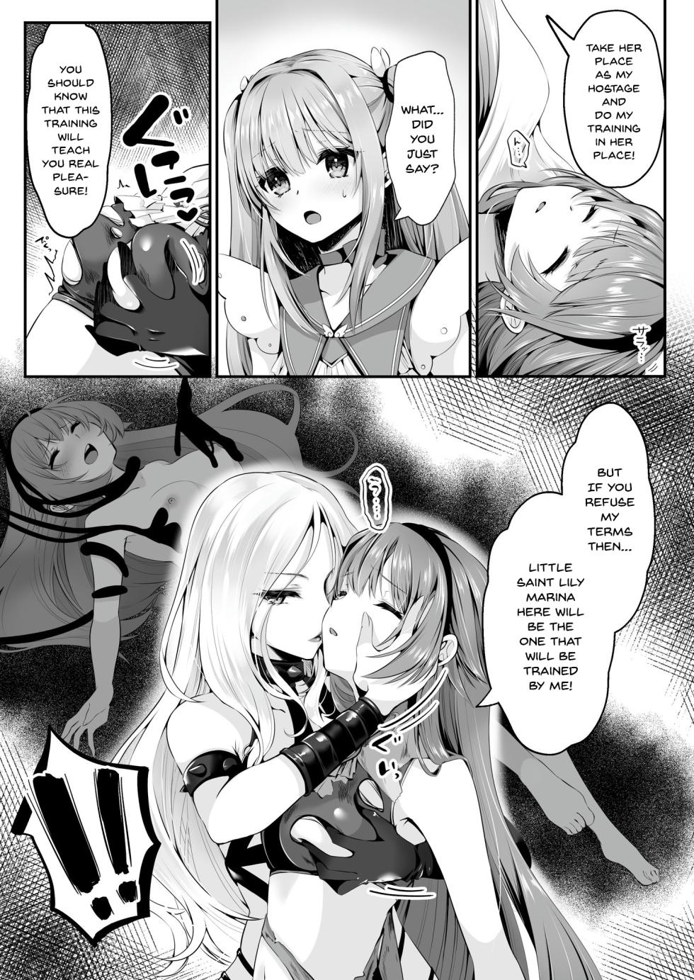 [Seika Kairaku Shoten (Erutoria, Kumakko)] Mahou Shoujo Saint Lily ~Ai to Seigi no Heroine ga Teki Kanbu ni Sennou Choukyou sare Kairaku ni Ochiru made~ [English] - Page 14