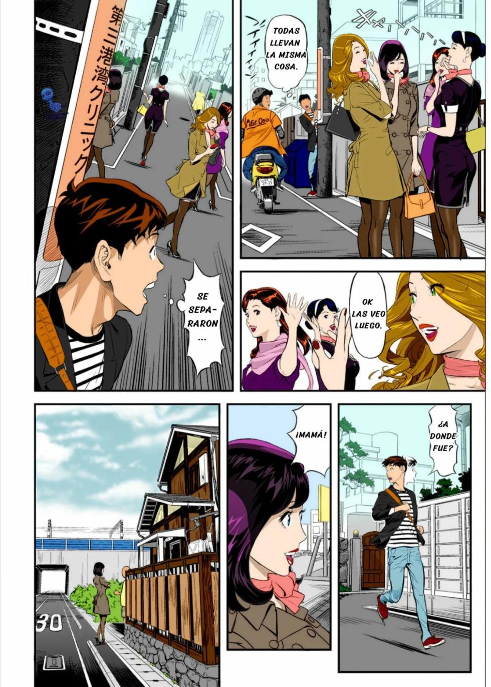 [Hara Shigeyuki] Mama Moe ~Haha o Bikou shite mita Ken~ | Mama Moe ~Aquella Vez que Seguí a Mamá~ (Web Comic Toutetsu Vol. 55) [Spanish] [Darfinxadan14] [Colorized] - Page 6