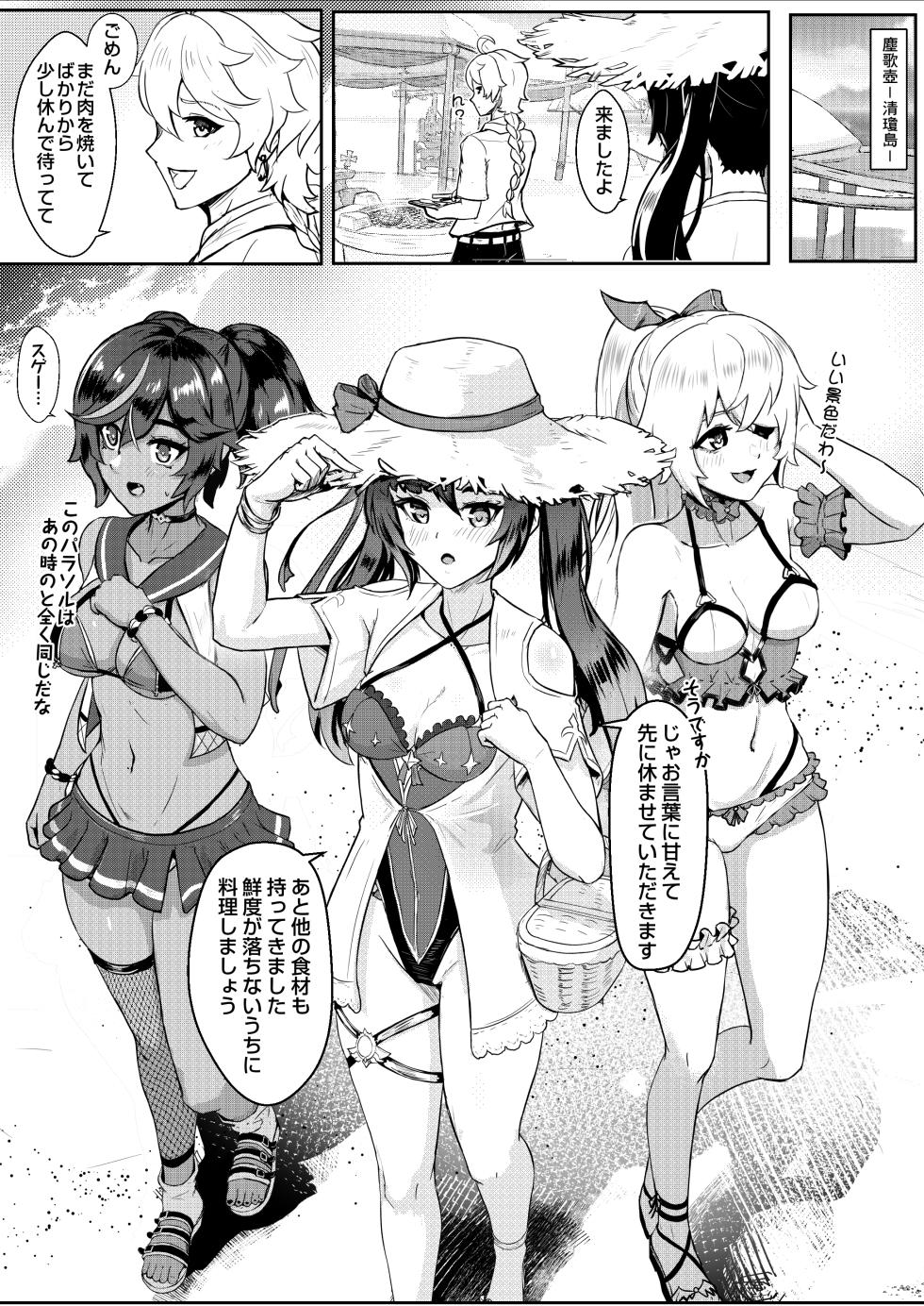 [Fuukou Enkai (Buguon)] Nakama-tachi to Sugosu Himitsu no Vacances (Genshin Impact) [Digital] - Page 4