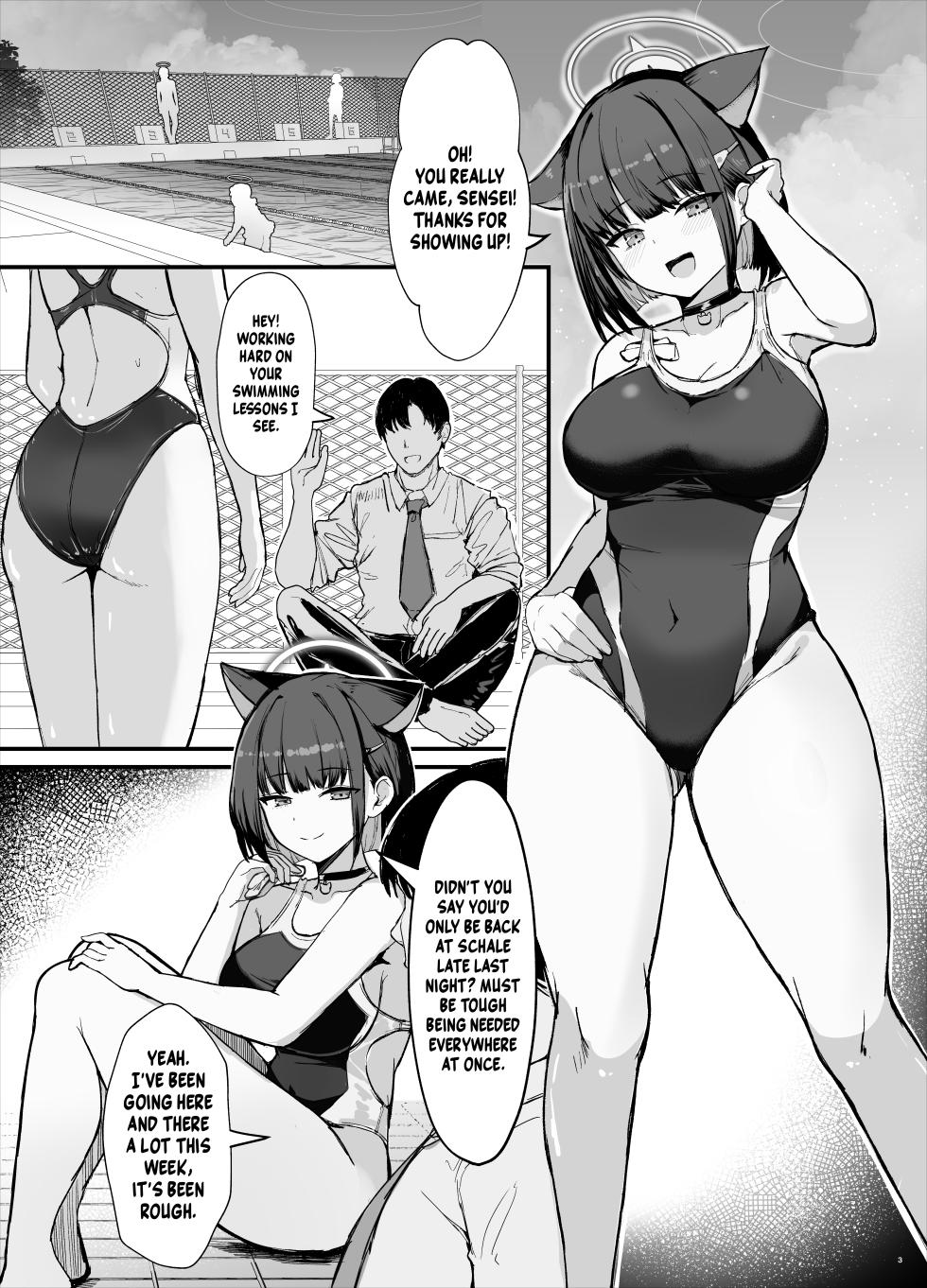 [Vivido (Kumasaku Tamizou)] Kazusa to Houkago Mizugi Ecchi | Fucking Kazusa in a Swimsuit After School (Blue Archive) [English] [Shiromaru] [Digital] - Page 2