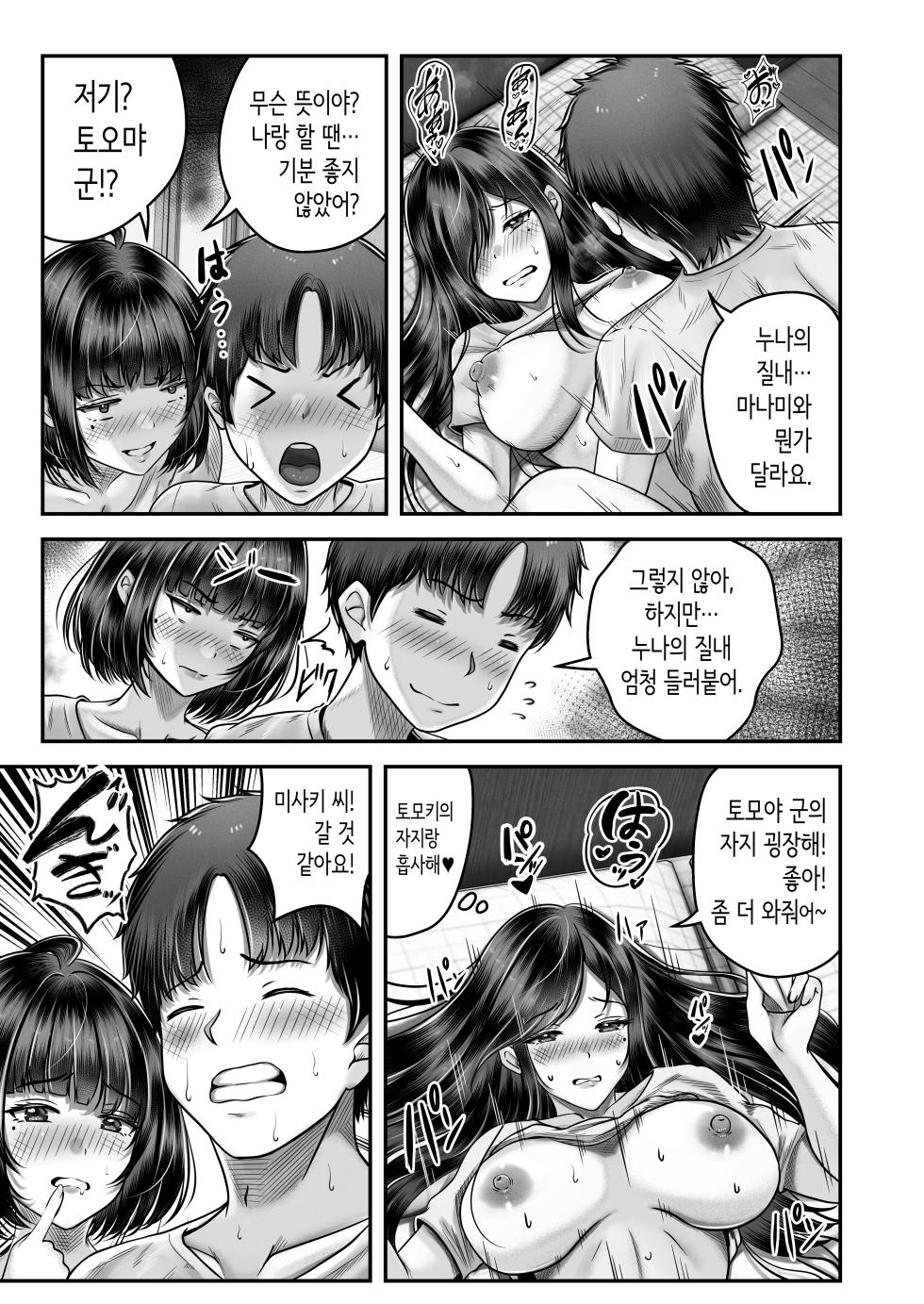 [&norino] Sono Toshi no Hanareta Kurokami Shimai to Omeko suru Hanashi | 그 나이 차이나는 흑발 자매와 섹스하는 이야기. [Korean] [Digital] - Page 34