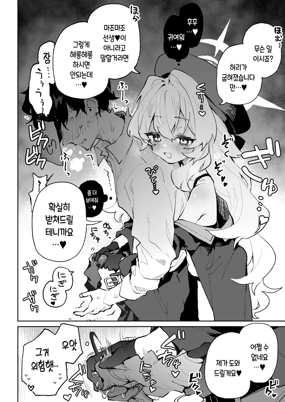 [Rimu Chanchi (Uni Cream Korokke)] Niyaniya Kyouju no Ama Zeme Gotoki ni Makenai ga!? | 히죽히죽 교수의 달콤한 장난 따위에 지지 않거든!? (Blue Archive) [Korean] [Digital] - Page 5