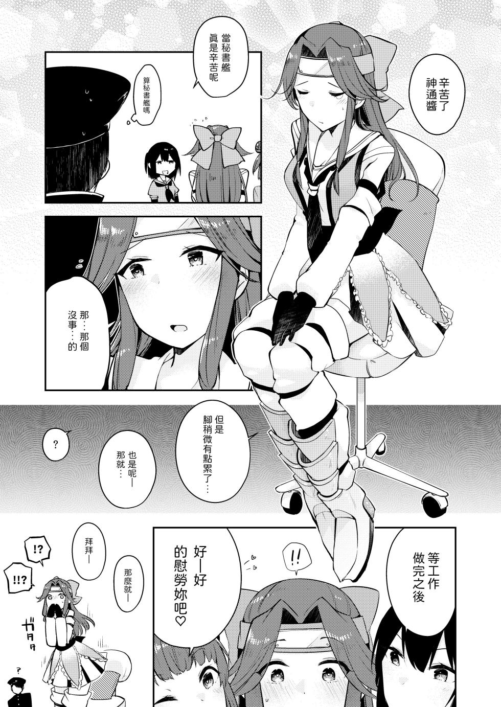 [Kaleido Circus (Nagihashi Coko)] Yurimeki Omiashi Teitoku Tokken. (Kantai Collection -KanColle-) [Chinese] [神通又帥又可愛個人漢化] [Digital] - Page 16