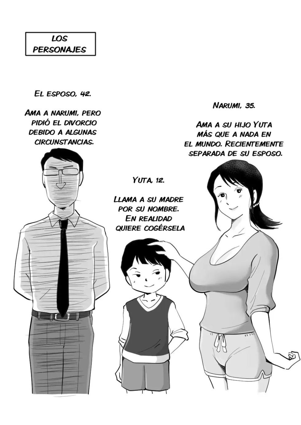 [Momoziri Hustle Dou] Zetsurin Mama no Narumi-san to Hentai Musuko | Narumi La Madre Insaciable y su Hijo Pervertido [Spanish] [TdeTurbina] - Page 2