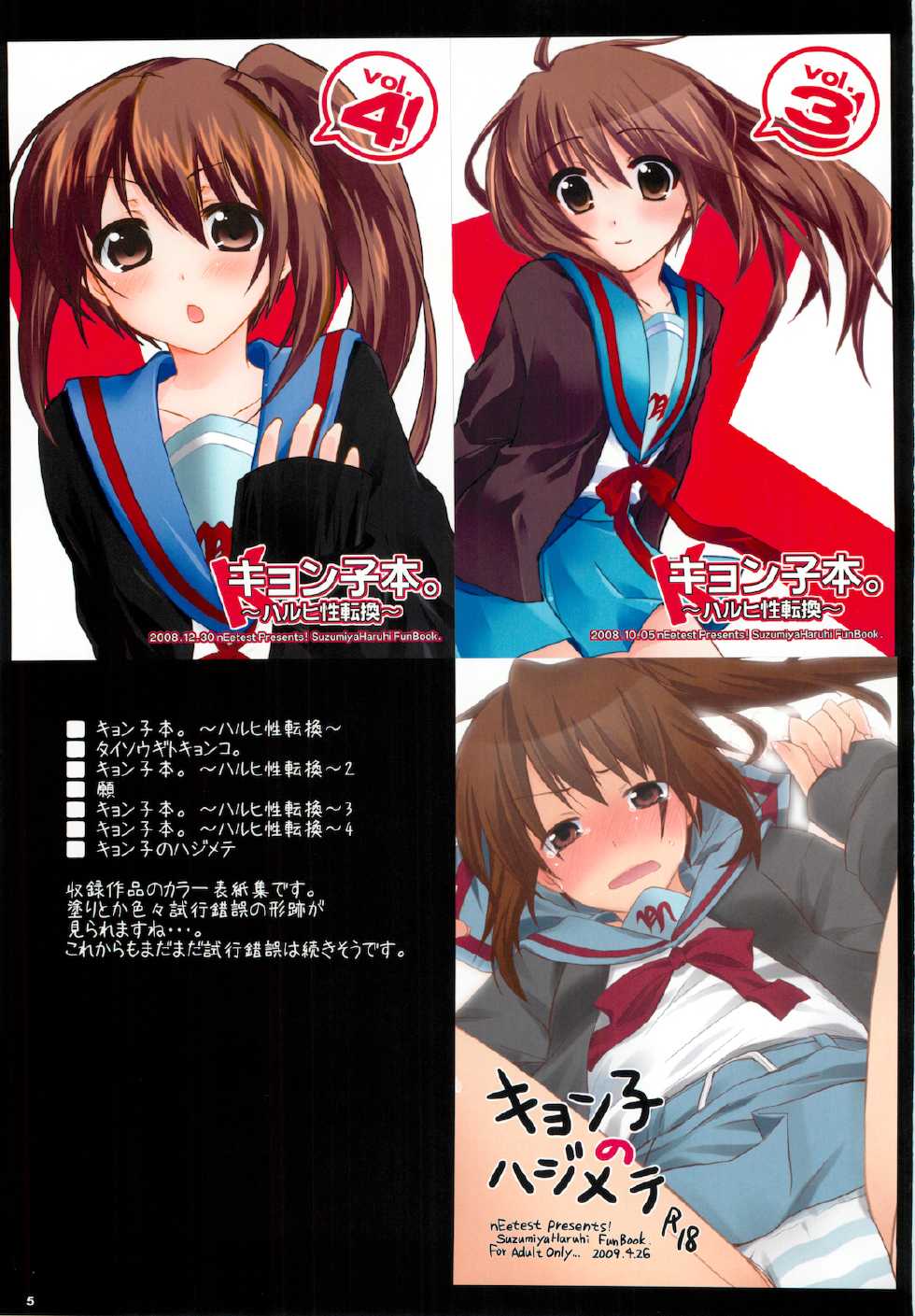 (C76) [nEetest (Yusya)] Kyonko no Matome (Suzumiya Haruhi no Yuuutsu) - Page 7