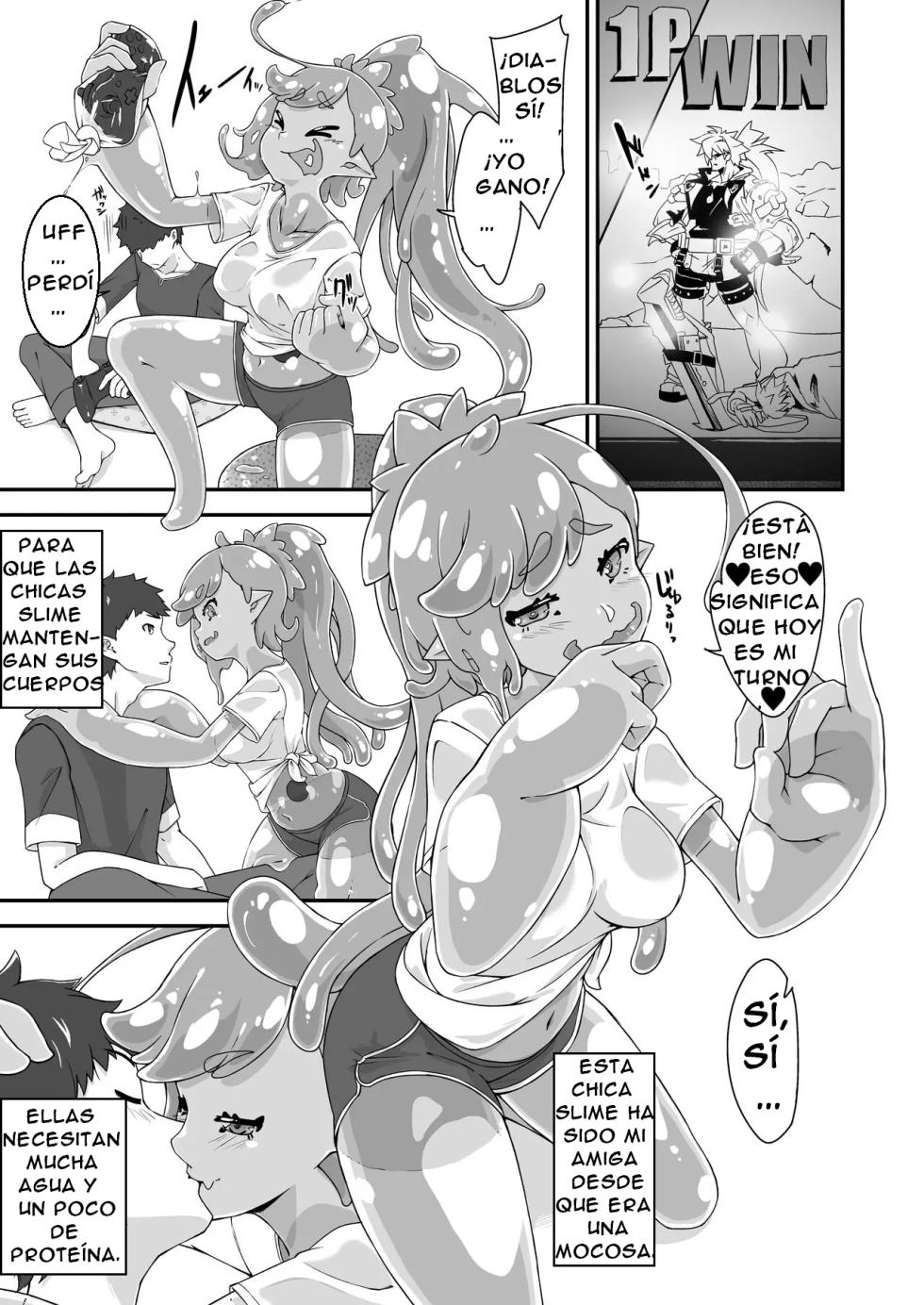 [Kemoyuru (Akahito)] Osananaji wa Slime Musume | Mi Amiga De La Infancia Es Una Niña Limo [Spanish] [Nid]  [Digital] - Page 4