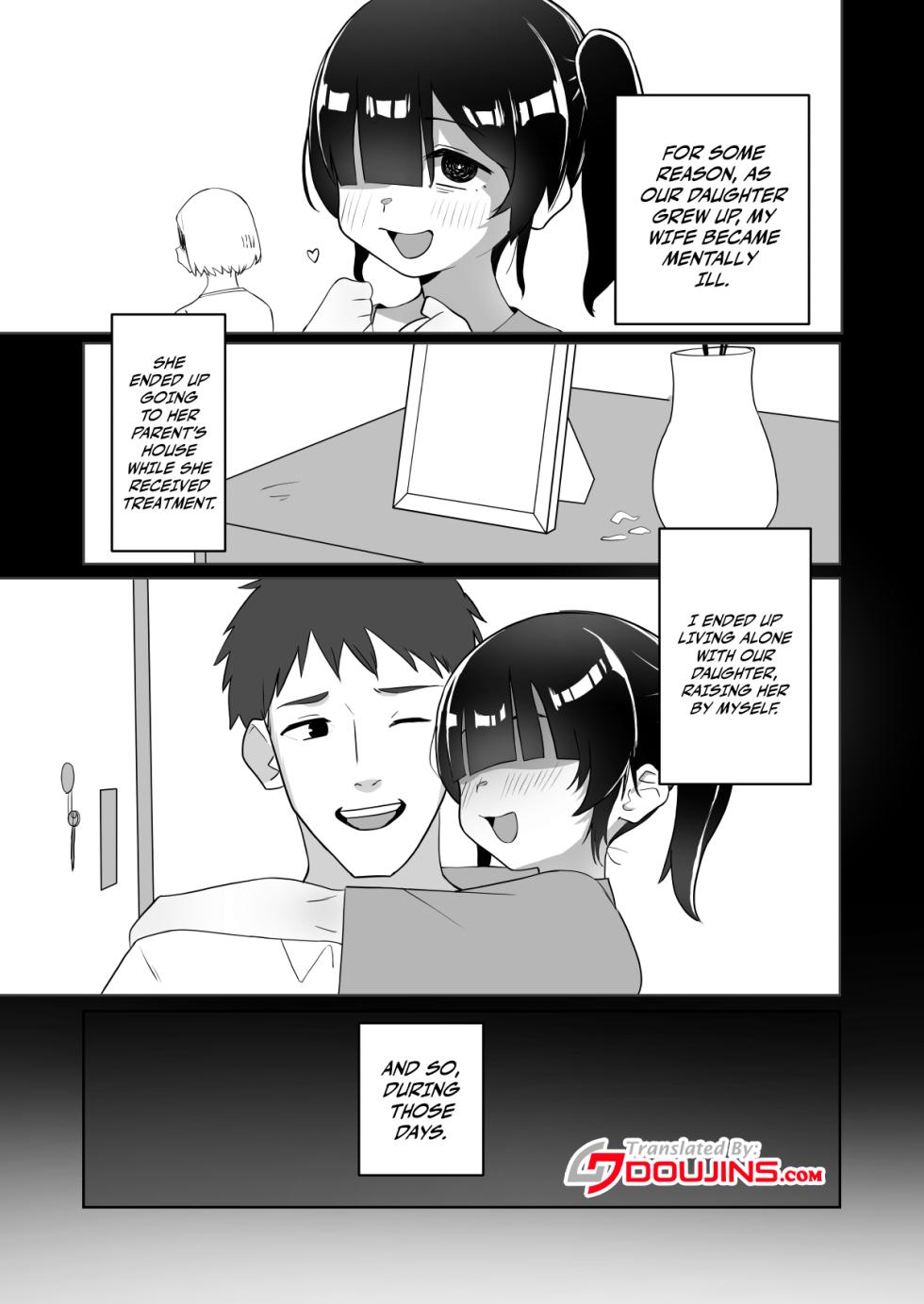 [Kibayashimori (Aruraune)] Nekura Musume no Gyaku NTR no Yarikata ~Chi no Tsunagatteinakatta Musume to Asa made Haitoku Uwaki Ec |  A Gloomy Girl's Way To Commit Reverse-NTR ~ Having Immoral Cheating Sex With My Adoptive Daughter ~ [English] {Doujins.com} - Page 3