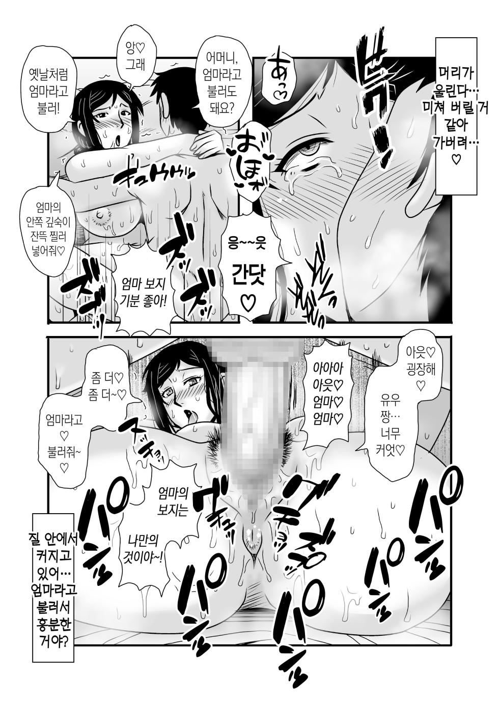 [Atelier TODO (Macaroni and Cheese, TODO Kantoku)] Yasashikute Kyonyuu no Okaasan ga Musuko Chinpo de Baka ni Nacchau Hanashi 1 | 착하고 거유인 어머니가 아들 자지로 바보가 돼버리는 이야기 1 [Korean][팀 숙녀] - Page 39