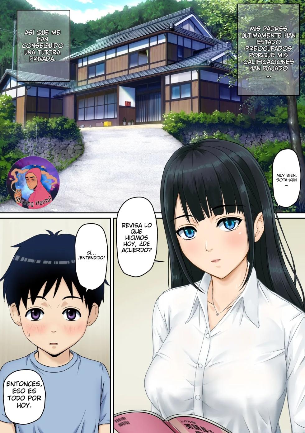 [Soyokaze Buranko] Kateikyoushi no Onee-san to Amayadori suru Koto ni Natta Hanashi | Una historia sobre cómo me refugie de la lluvia con mi tutora [Spanish] [Shining Hentai] - Page 2