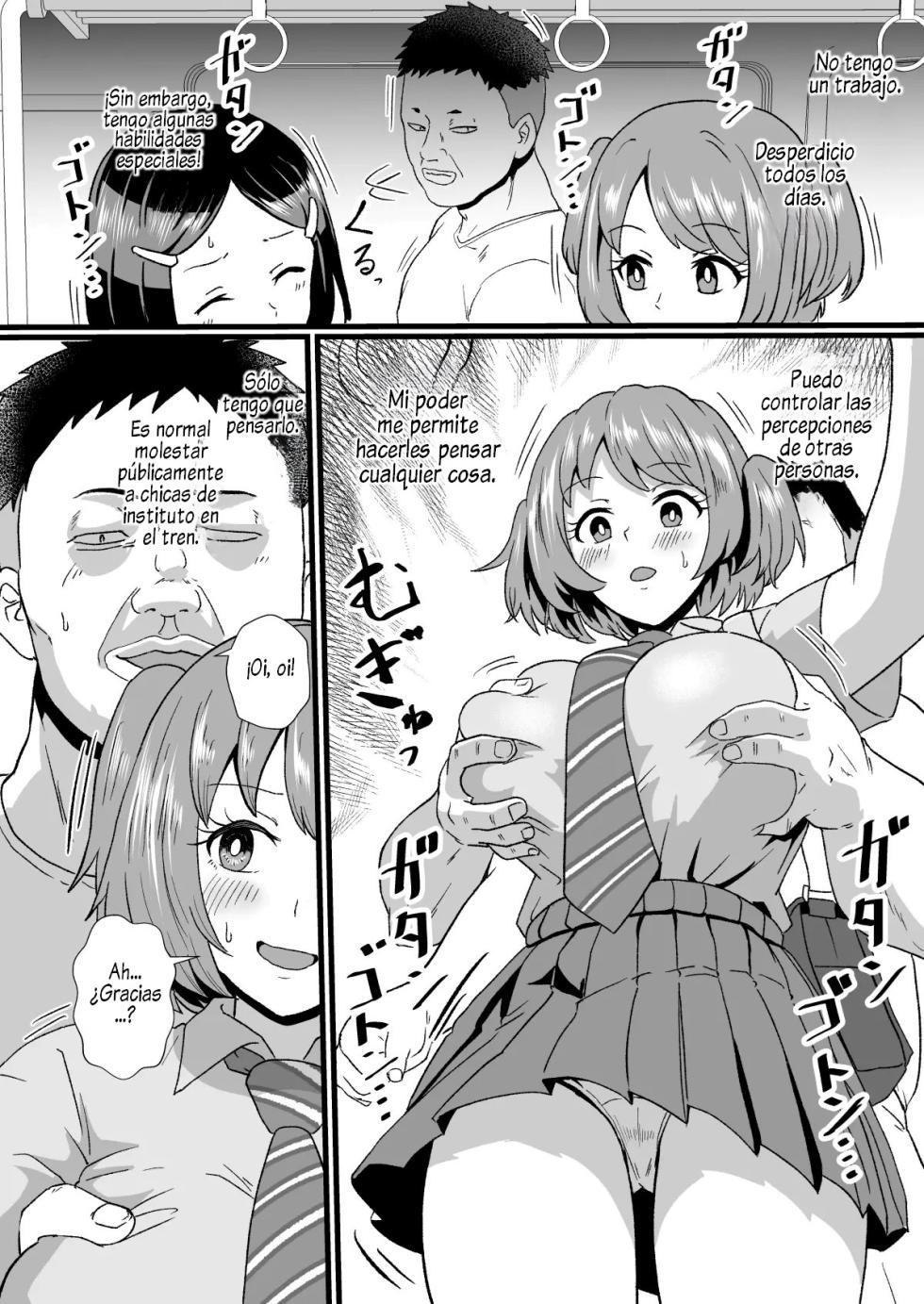 [Hotel Shikinseki (Protohotel)] Tsuugaku Densha ni Arawareta Ninshiki Kaihen Oji-san | El hombre que Alteraró la Percepción y Apareció en el Tren Escolar [Spanish] [Al chile no sé Scan] [Digital] - Page 3