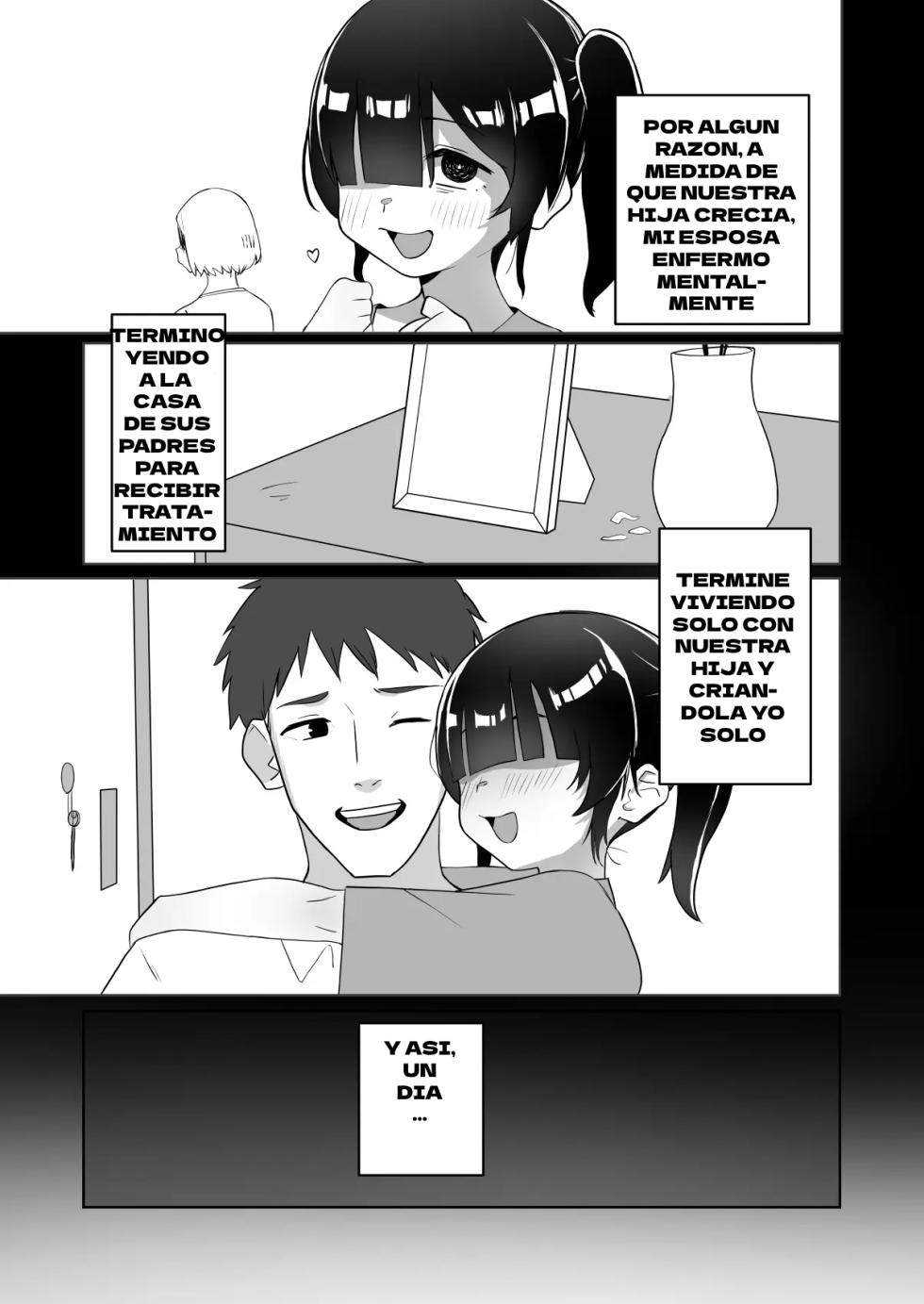 [Kibayashimori (Aruraune)] Nekura Musume no Gyaku NTR no Yarikata ~Chi no Tsunagatteinakatta Musume to Asa made Haitoku Uwaki Ecchi♥~ | La Chica Sombría Comete NTR Inverso ~Sexo Inmoral y Engañoso con Mi Hija♥~ [Spanish] [Neko-sensei] - Page 3