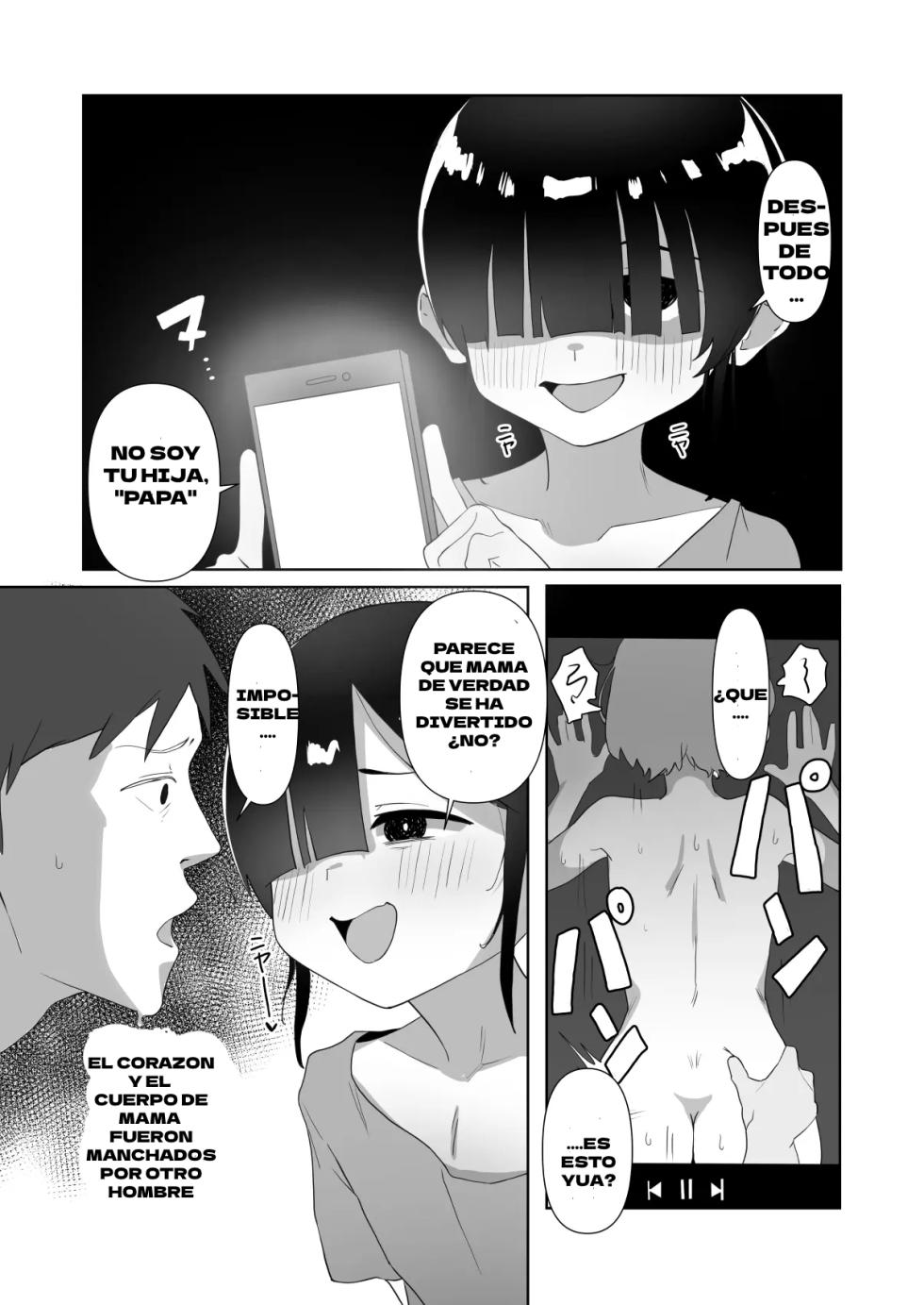 [Kibayashimori (Aruraune)] Nekura Musume no Gyaku NTR no Yarikata ~Chi no Tsunagatteinakatta Musume to Asa made Haitoku Uwaki Ecchi♥~ | La Chica Sombría Comete NTR Inverso ~Sexo Inmoral y Engañoso con Mi Hija♥~ [Spanish] [Neko-sensei] - Page 10