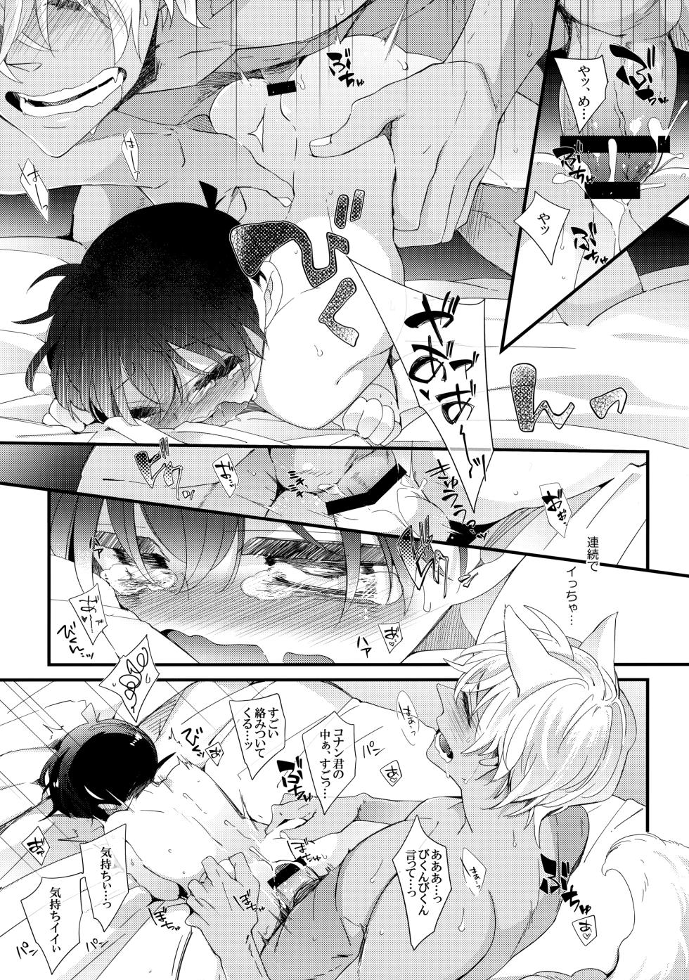 (Tantei to Koi no Himitsu) [SAKURAGASHI (Shinobu Koduki)] Hatsujou Inu ni Gochuui!! (Detective Conan) - Page 14