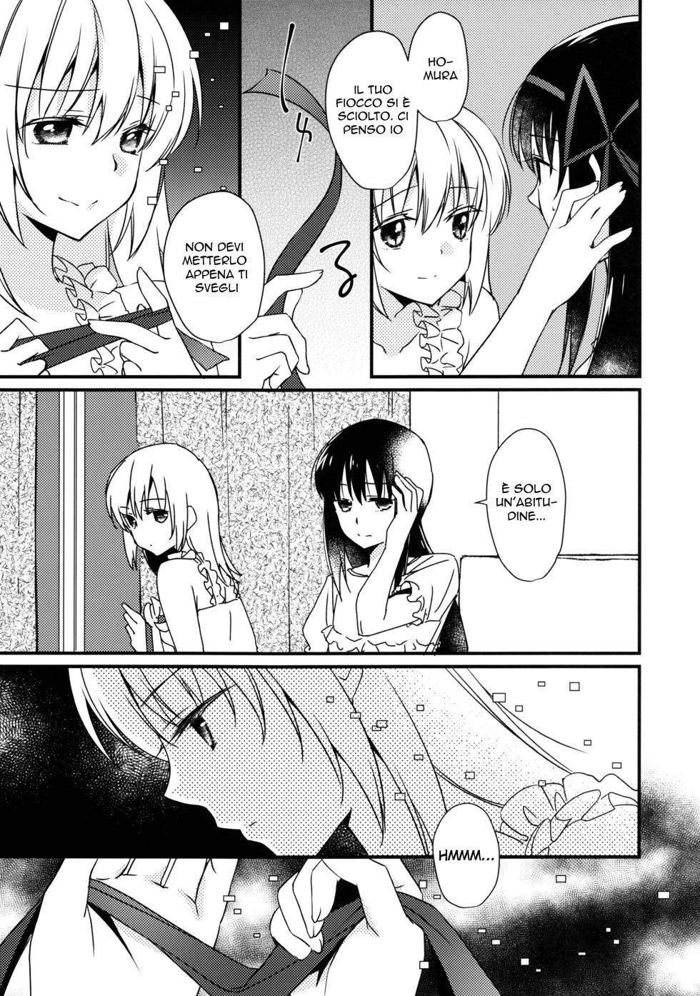 (C90) [Fukuya (Tama II)] Majuu Madoka wa Kyuusai Suru. | Amnesia a Letto (Puella Magi Madoka Magica) [Italian] - Page 9