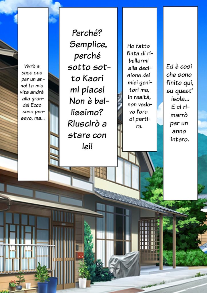 [Furitendou] Mob Danshi no Ore ga 100-nin Haramaseru made Deru Koto no Dekinai Kozukuri Shima ni Hikkoshita Kekka | L' Isola delle Ninfomani [Italian] - Page 4