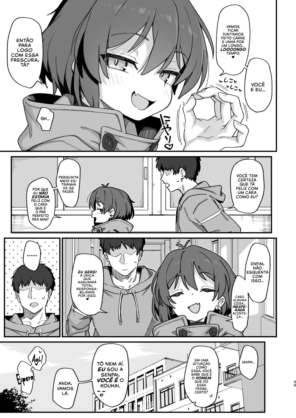 [Dagashiya (Wagashi)] Onozuka-senpai wa Warui Hito | Onozuka-senpai É Uma Garota Muito Má [Portuguese-BR] [Digital] - Page 38