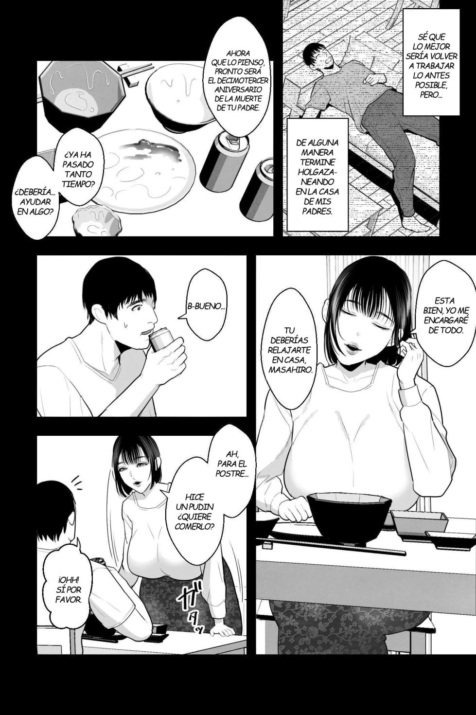 [Ginshio Honpo (Ginen)] Tainai Kaiki ~Neet no Ore wa Bakunyuu Haha to Manjiru Toroama Kozukuri Sex de Iyasareru~ [Spanish] [Kejotan] - Page 3