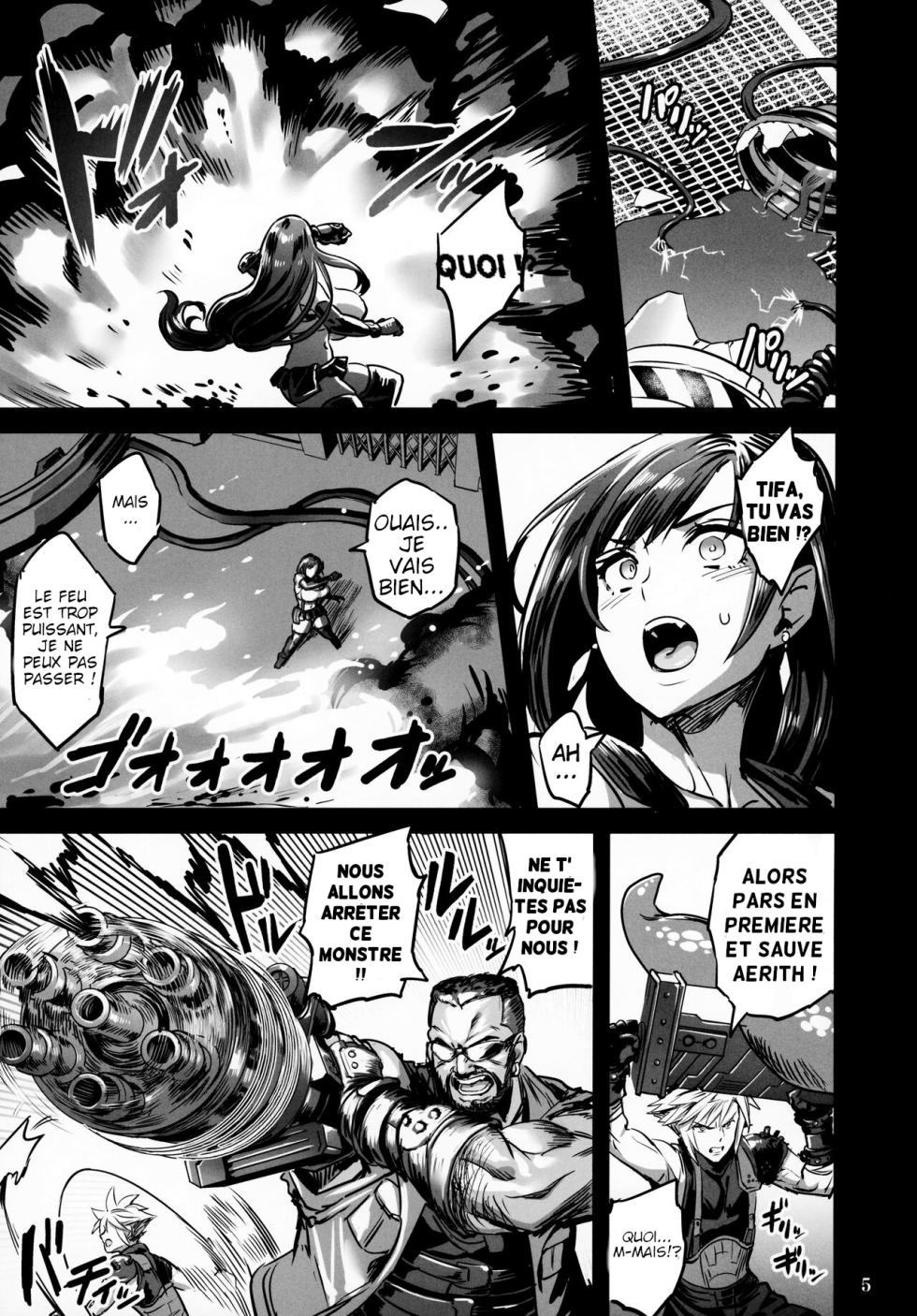 (C99) [OVing (Obui)] Deka Chichi Terrorist no Kousei Kouhai Jikken (Final Fantasy VII) [French] [pape245] - Page 4