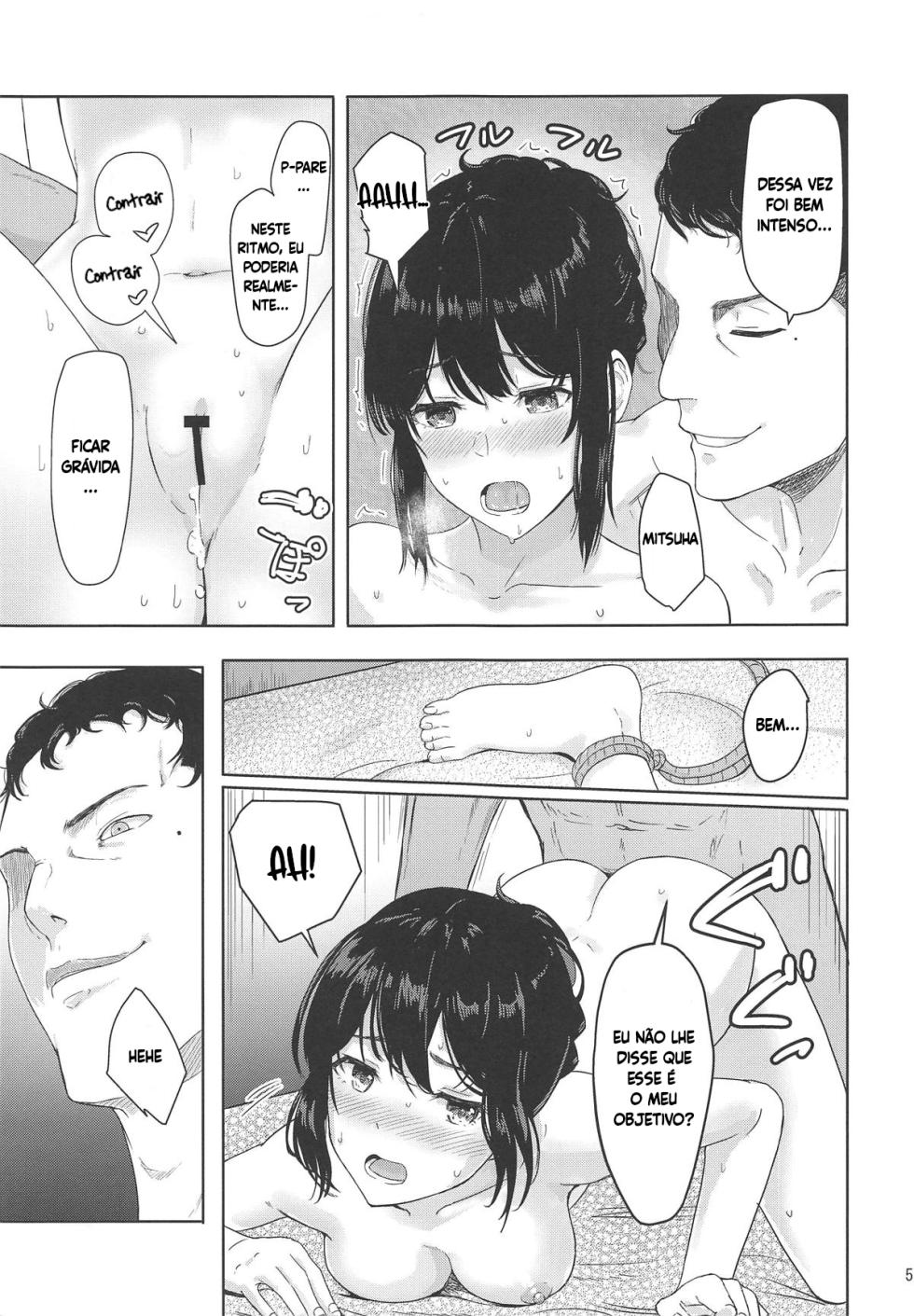 (COMIC1☆15) [Syukurin] Mitsuha ~Netorare 6~ (Kimi no Na wa.) [Portuguese-BR] [Luca-San] - Page 4