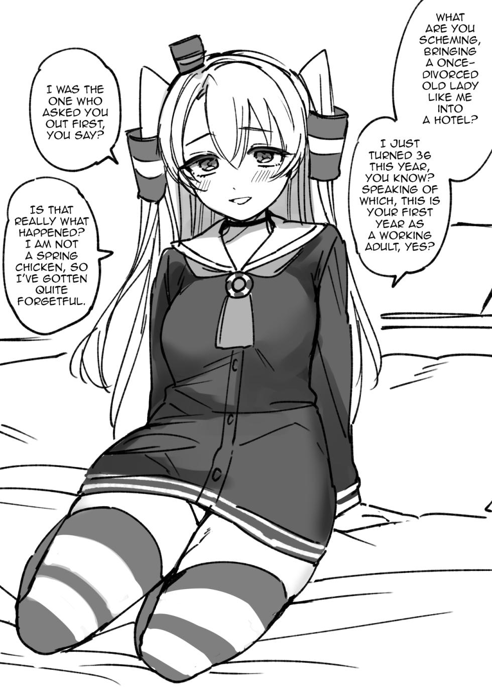[3260 (Saburou)] Batsuichi Amatsukaze Layer (36) Rakugaki Manga | A Doodle about a Once-divorced Amatsukaze Cosplayer (Kantai Collection -KanColle-) [English] - Page 1