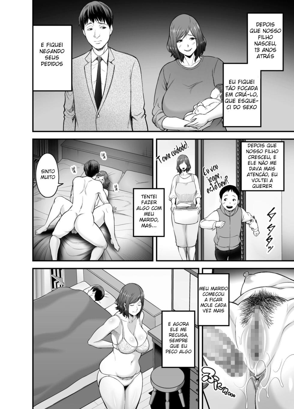 [Ura Meshiya (Maccha Neji)] Sexless de Yokkyu Fuman na Watashi wa, Musuko no Tomodachi to... [Portuguese-BR] - Page 5