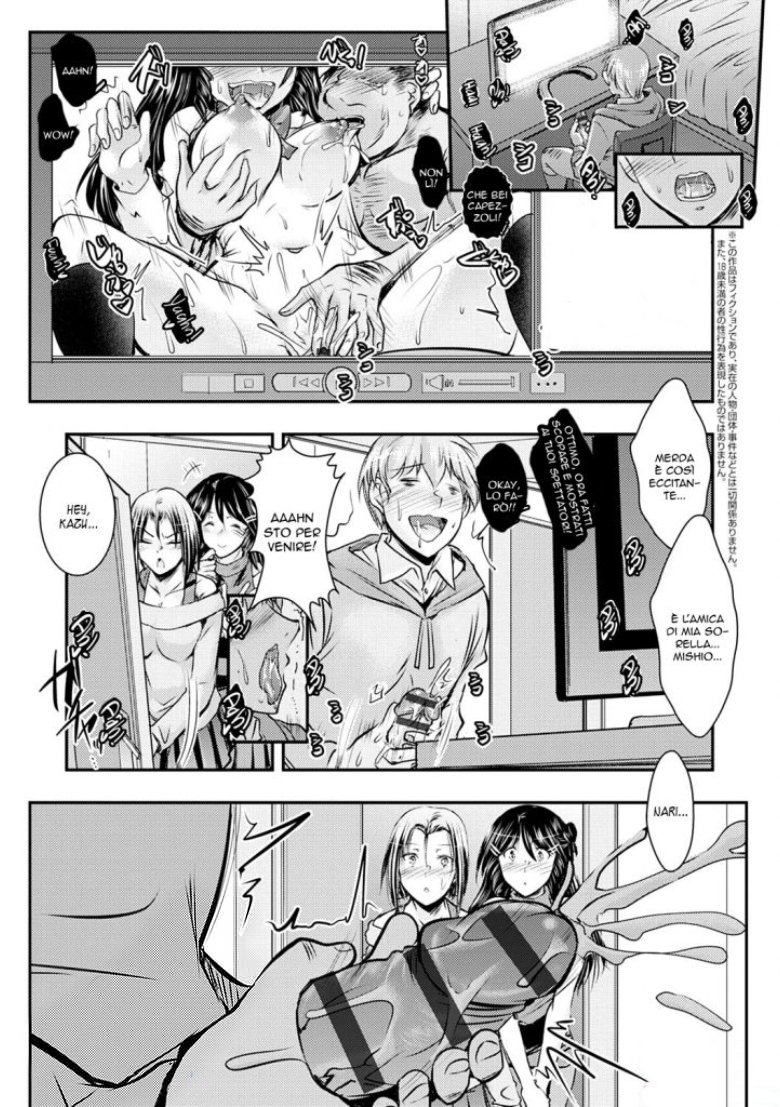 [Takei Tsukasa] Ninki no namahame dōga de etchi shi teta no wa boku no akogareno ane no yūjin to mi no | Chattare con Mia Sorella (Netori Netorare Chi ni Ochite)[Italian] [Digital] - Page 1
