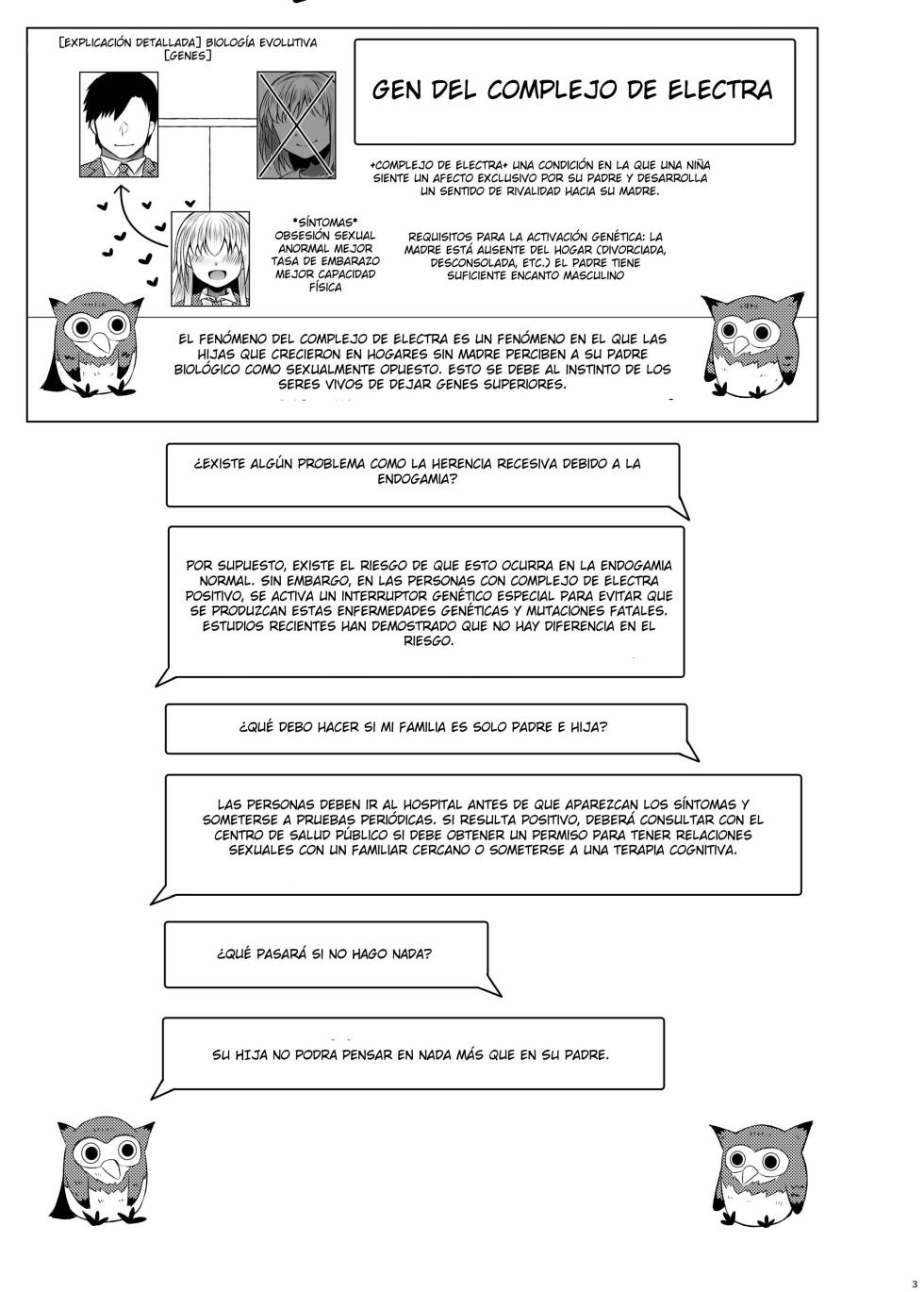 [Furafura Toxin (Arano Oki)] Idensei Shikkan no Risk ga Nai nara Papa to Kozukuri Shite mo Ii yo ne♥ | Si No Hay Riesgo De Enfermedad Genética, Está Bien Tener Un Hijo Con Tu Padre Biológico♥ [Spanish] [Dear] [Digital] - Page 3