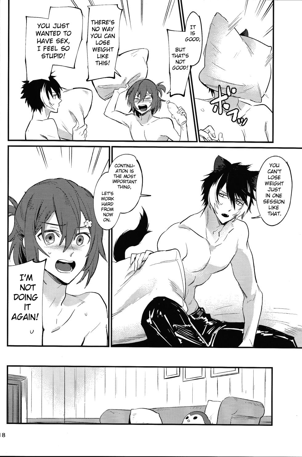(Tadaima Haishinchu!) [Monjin (Samonji Monji)]  Diet  Koujou Kikan Genryou Hen | Diet Improvement Phase Weight-Loss Part  (Hanasaki Miyabi, Kageyama Shien) [English] - Page 17