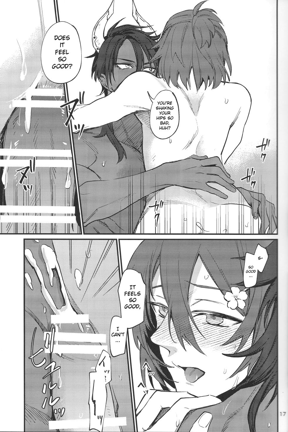 (SUPERKansai29) [Monjin (Samonji Monji)]  Diet  Koujou Kikan KinTra Hen | Diet Improvement Phase. Work-out Part  (Hanasaki Miyabi, Kageyama Shien) [English] - Page 16