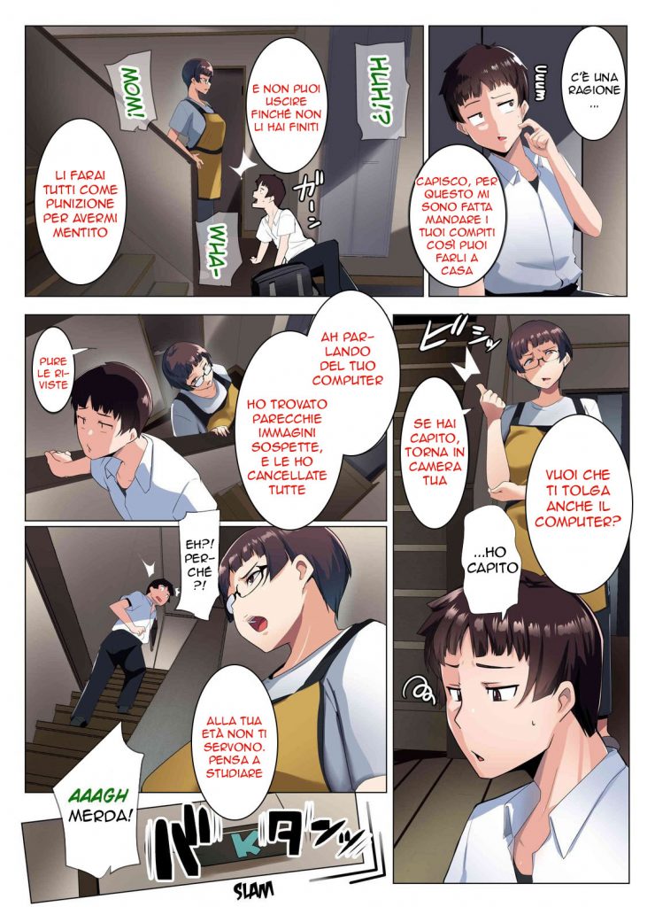 [Misaki (Muneshiro)] Megane Tsuma no Otomodachi | L' Amico di mio Figlio [Italian] - Page 8