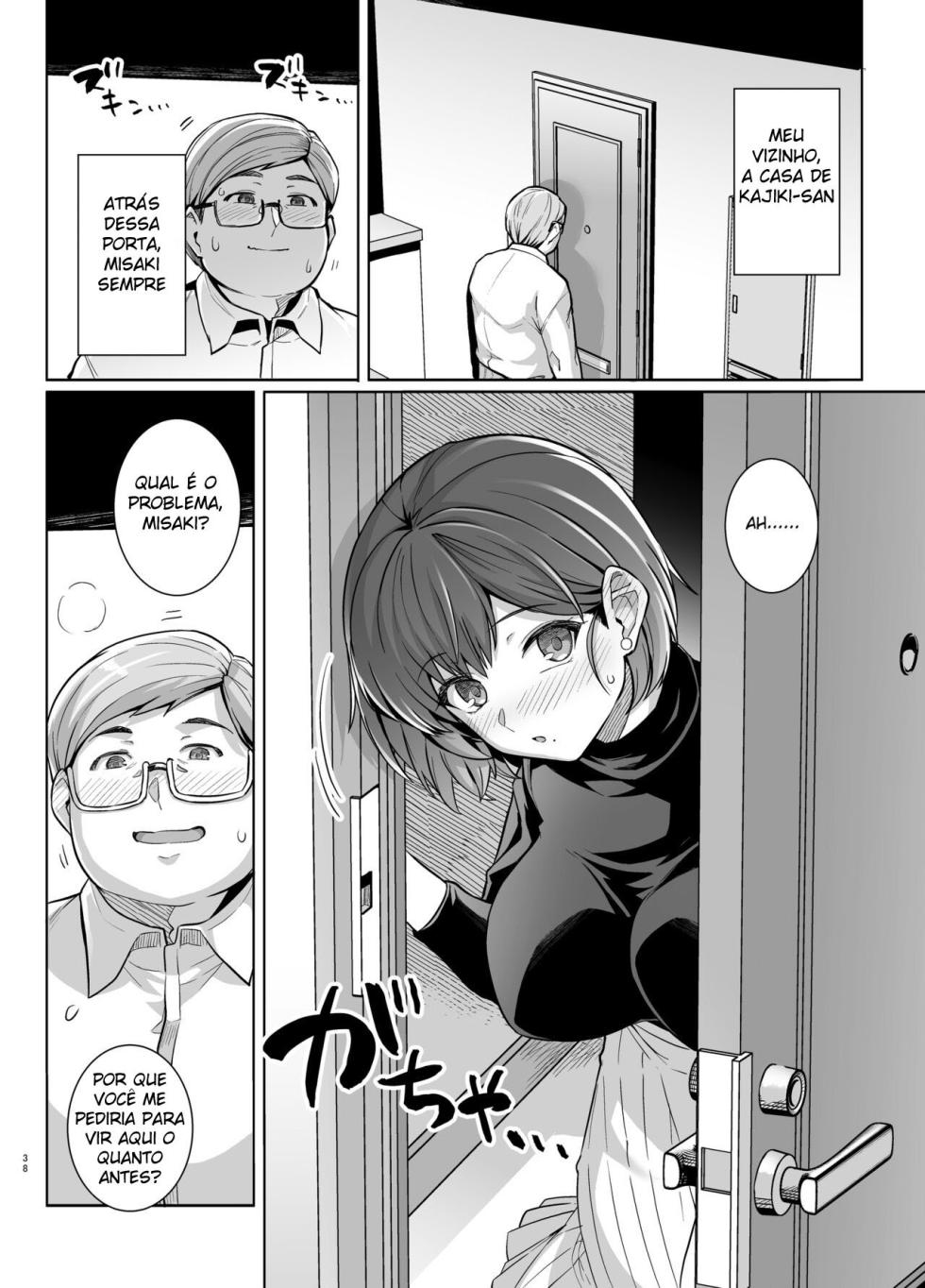 [Royal Bitch (Haruhisky)] Tsuma ga, Tanin no Mesu ni naru made. Ura — Short Cut Kyonyuu Tsuma Sasaki Misaki no Baai — [Parte 2] | Até Que Minha Esposa Se Torne A Fêmea de Outro Homem. O Lado Oculto ― A Esposa Peituda de Cabelo Curto: O Caso de Sasaki Misaki. ― [Parte 2] [Portuguese-BR] [Digital] - Page 37
