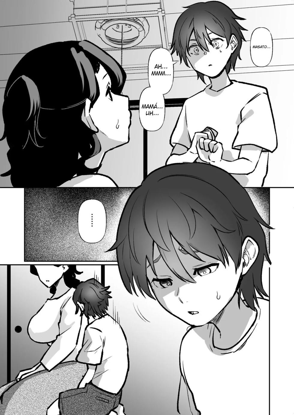 [Katano Chika] Kioku no Bus-tei de -Musuko to Ochiru Yoru- (Megane Nashi) | La Noche que me Entregué a mi Hijo en la Parada del Bus (Versión Sin Lentes) [Spanish] [Hell Translations] - Page 9