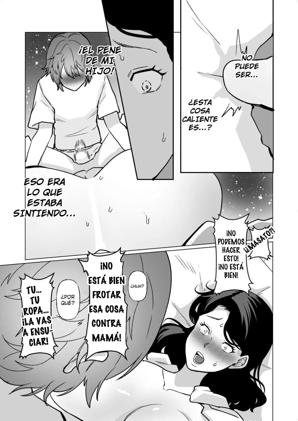[Katano Chika] Kioku no Bus-tei de -Musuko to Ochiru Yoru- (Megane Nashi) | La Noche que me Entregué a mi Hijo en la Parada del Bus (Versión Sin Lentes) [Spanish] [Hell Translations] - Page 19