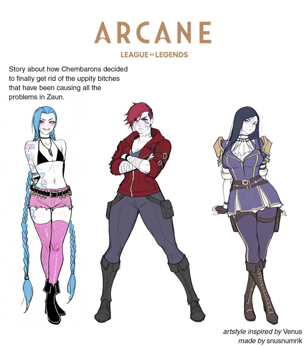 [GURO warning] Arcane Story _ league of legends (artist:snusnumrik) - Page 1
