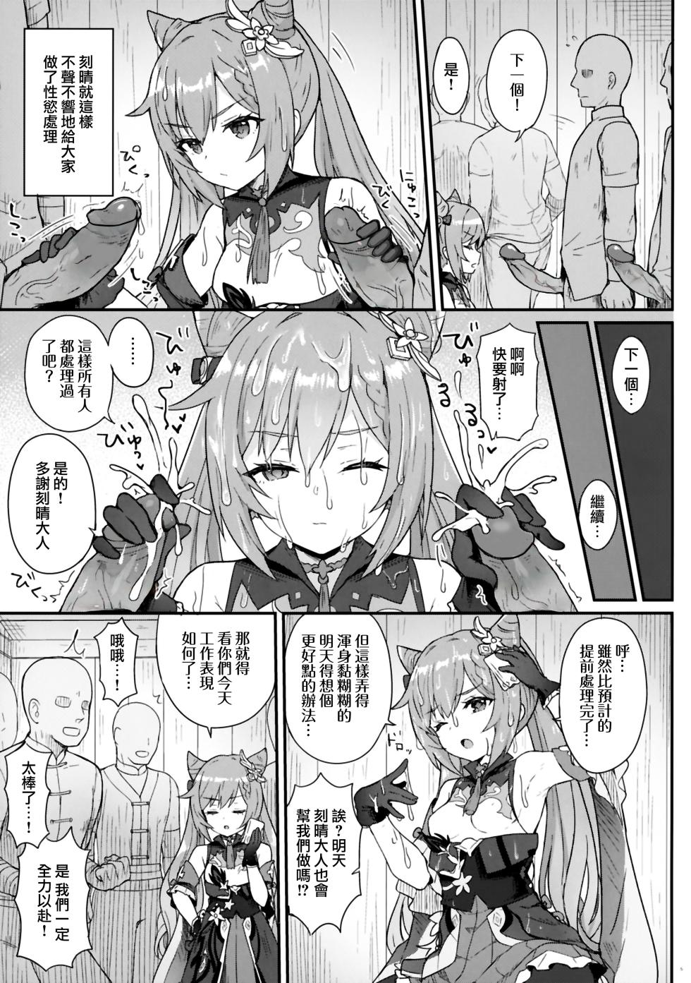 [Wasabi Mochi (Momosawa)] Keqing-chan ga Buka o Shigokimakuru Hon. (Genshin Impact) [Chinese] [Decensored] - Page 6