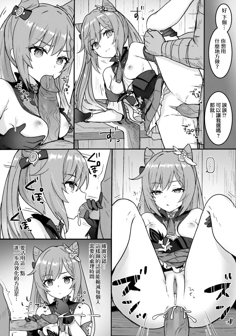 [Wasabi Mochi (Momosawa)] Keqing-chan ga Buka o Shigokimakuru Hon. (Genshin Impact) [Chinese] [Decensored] - Page 13