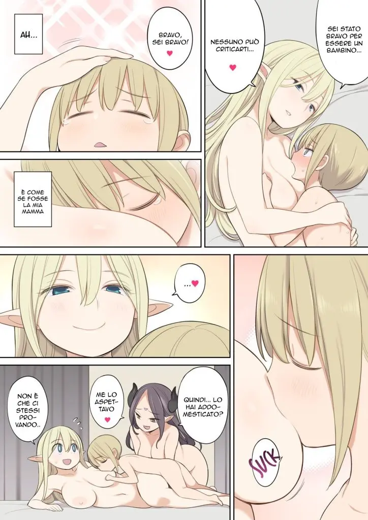 Toraware Yuusha To Maou (Onna) To Elf | Una Sconfitta Piacevole [Italian] - Page 32