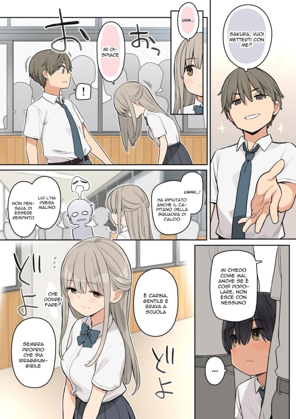 [Higuma-ya (Nora Higuma)] Medatanai Sonzai no Boku ga Takane no Hana no Senpai to Ecchi na Kankei ni Nacchatta Hanashi | Lei è fuori dalla mia portata [Italian] - Page 2