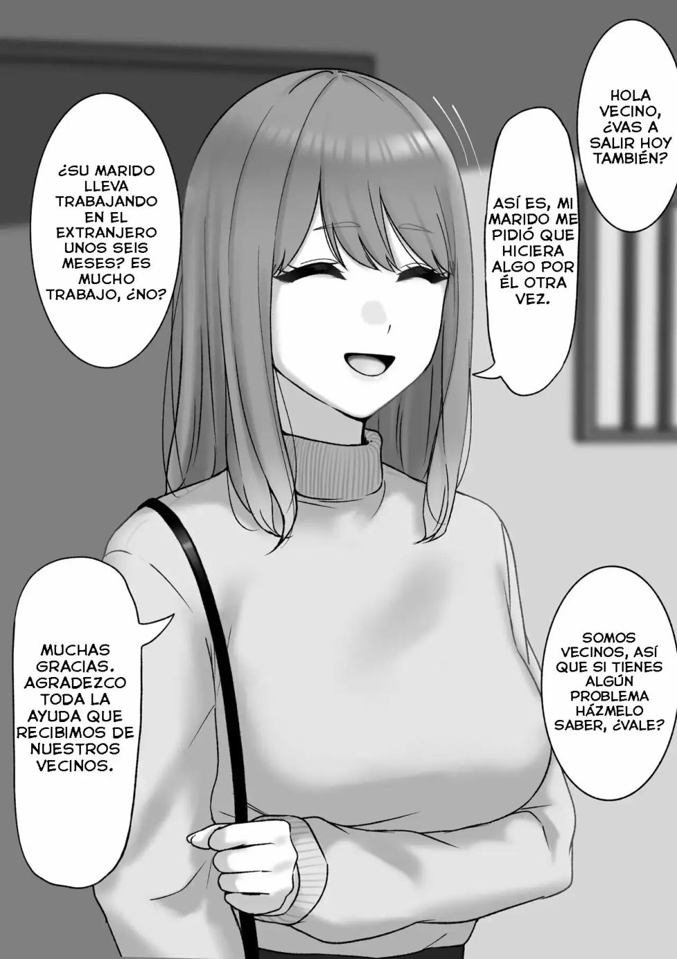 [Tantanmen] Otto ga Kaigai Shucchouchuu no Hitozuma | Una Esposa Cuyo Marido Está En Un Viaje De Negocios Al Extranjero [Spanish] [Ishi1] - Page 1