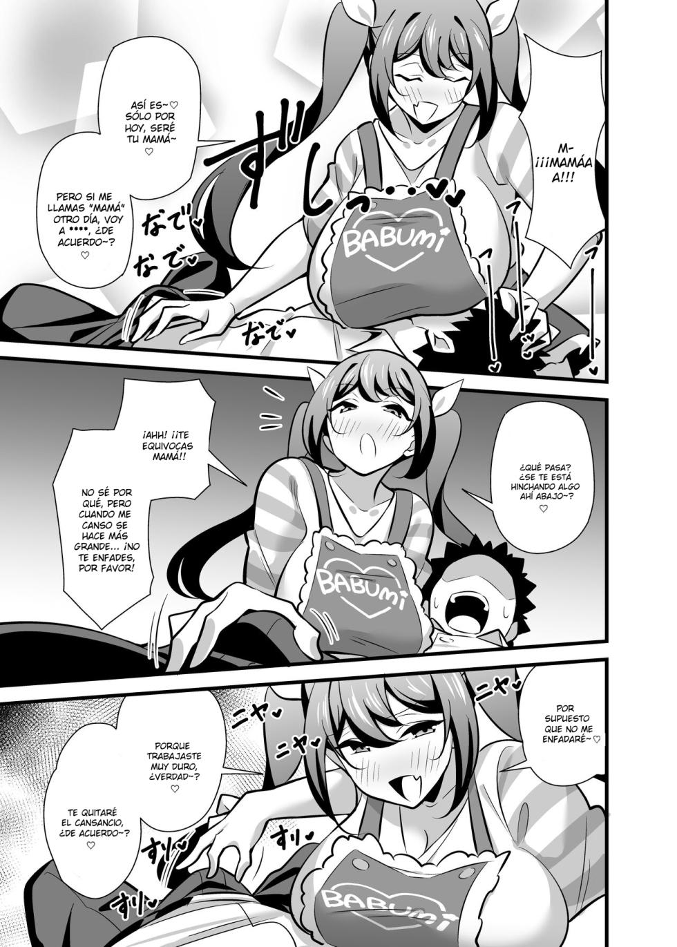 [Circle Tokomaya (Tokomaya Keita)] Kaisha no Kibishii jo Joushi ga Kyuujitsu Joji-fuku o Kite Kodomo-tachi to Asondeta Ken ni Tsuite ~Mesugaki Mama Hen~ | Mi Estricta Jefa Se Viste De Forma Femenina En Sus Días Libres ~Edición Mamá~ [Spanish] [HollowScan] [Digital] - Page 6
