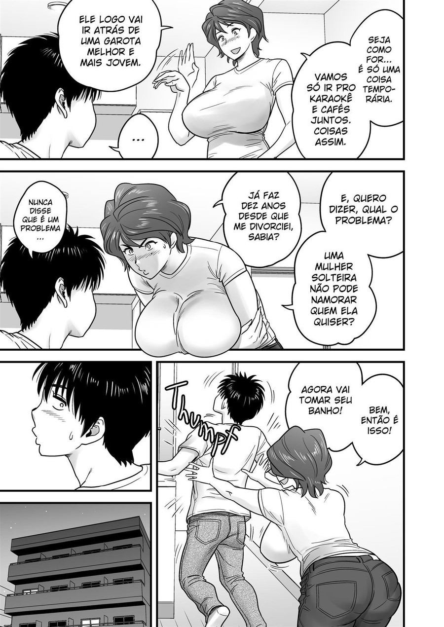 [Re-Fire (Tatsunami Youtoku)] Haha ga Tomokano ni Natta node 1–3 | Minha Mãe Está Fodendo com o Meu Amigo 1–3 [Portuguese-BR] - Page 10