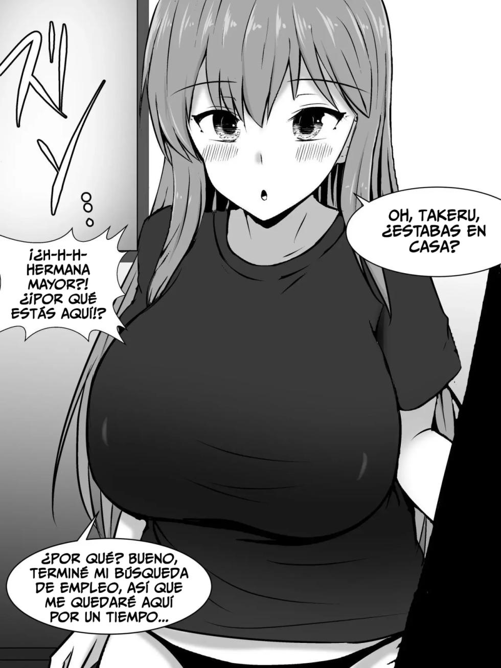 [Sazameki Dori (Sazameki)] Ore no Jiman no Kanojo ga, Chinchin Dekai Ore no Nee-chan ni Netorareta!? | My Amazing Girlfriend Was Cucked From Me By My Big Dick Sister!? [Spanish][PotMonster] - Page 6