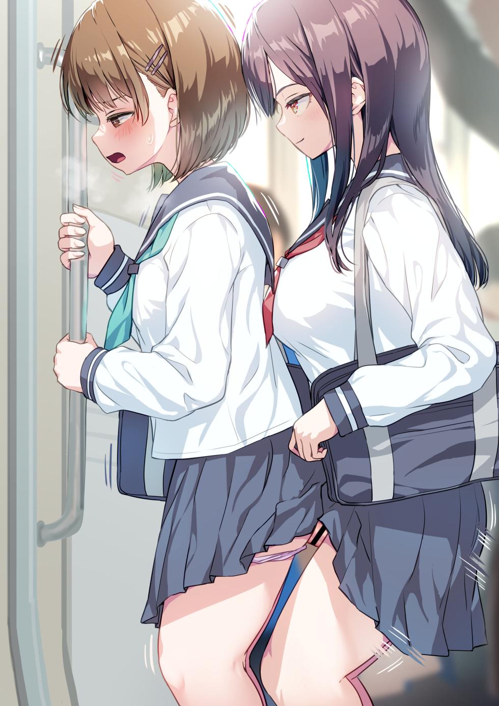 [Ayanakitori] Denshanai de Kouhai ni Sounyuu Shichatteru Futanari-chan - Page 19