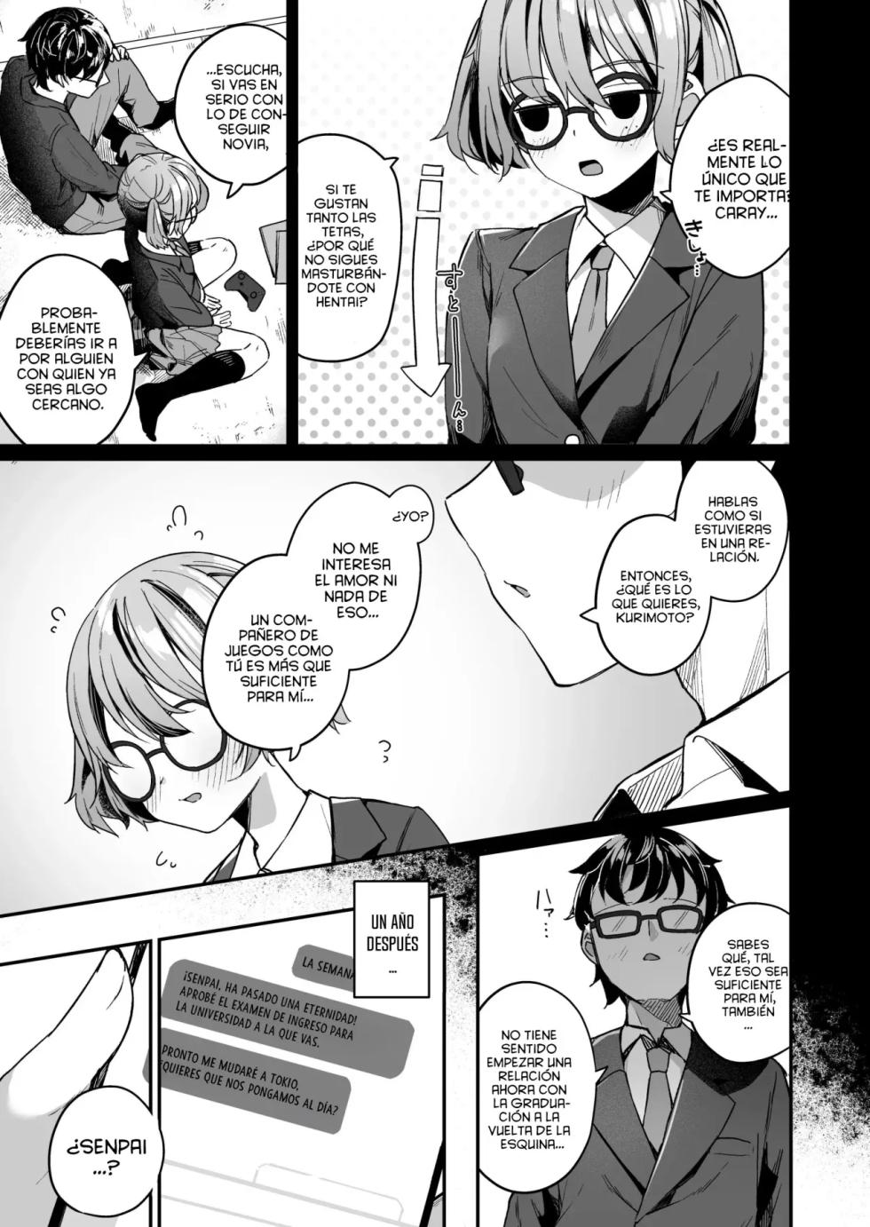 [Menbou Renpou (Menbou)] Renai Soudan nante Hobo Sex desu yo ne!? ～Akuyuu Kouhai to Issen Koete Yarimakuru Hanashi～ [Spanish] [Dark Nebulus] - Page 5
