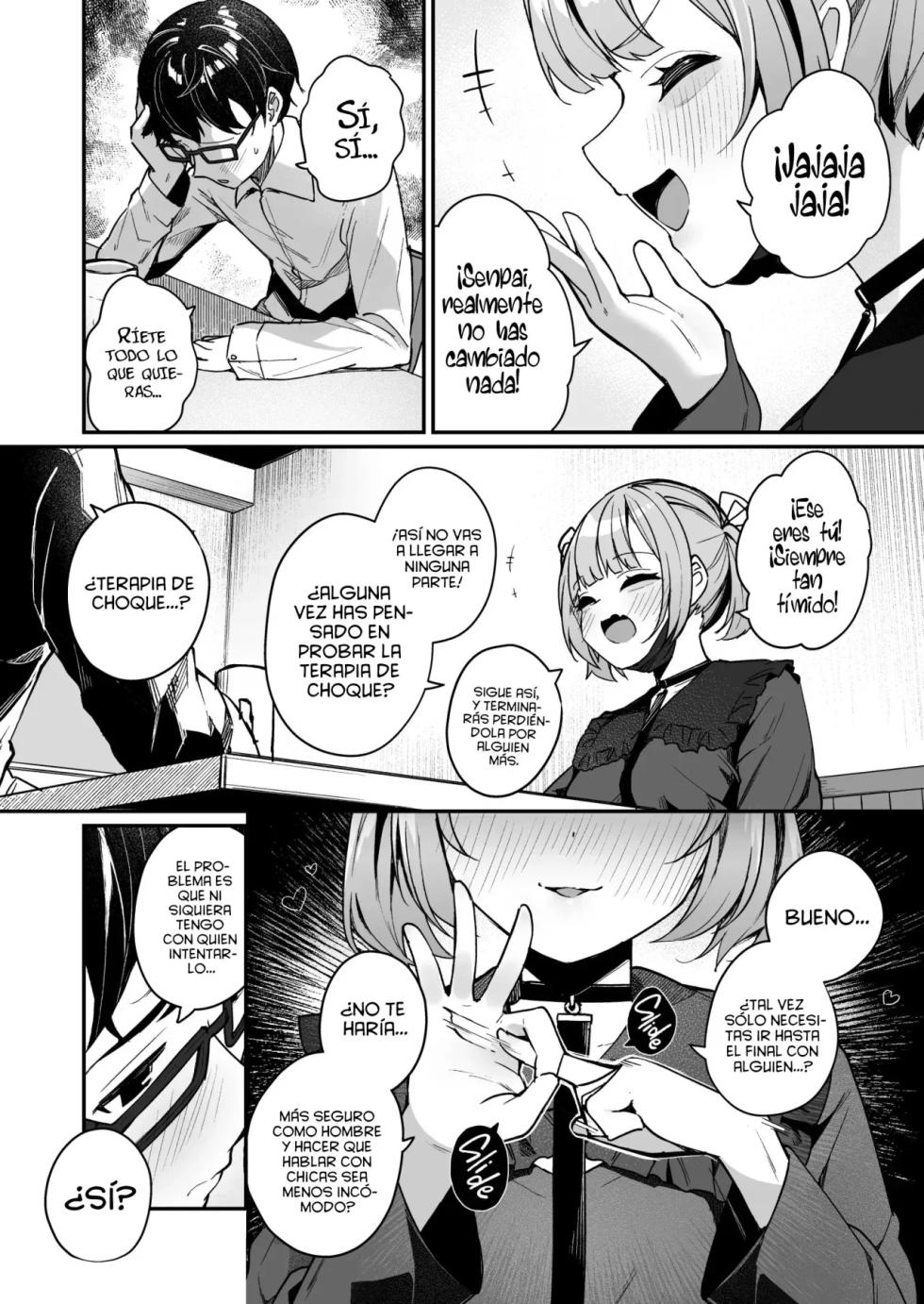 [Menbou Renpou (Menbou)] Renai Soudan nante Hobo Sex desu yo ne!? ～Akuyuu Kouhai to Issen Koete Yarimakuru Hanashi～ [Spanish] [Dark Nebulus] - Page 8