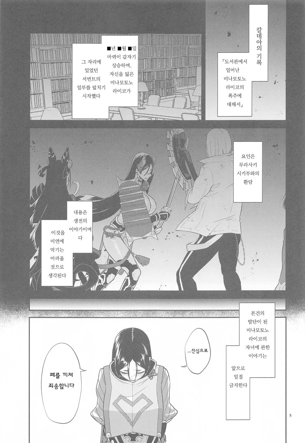 (C99) [Manmanya (Titiduki)] Yamiyo ni Tomoshibi | 암야의 등불 (Fate/Grand Order) [Korean] - Page 4