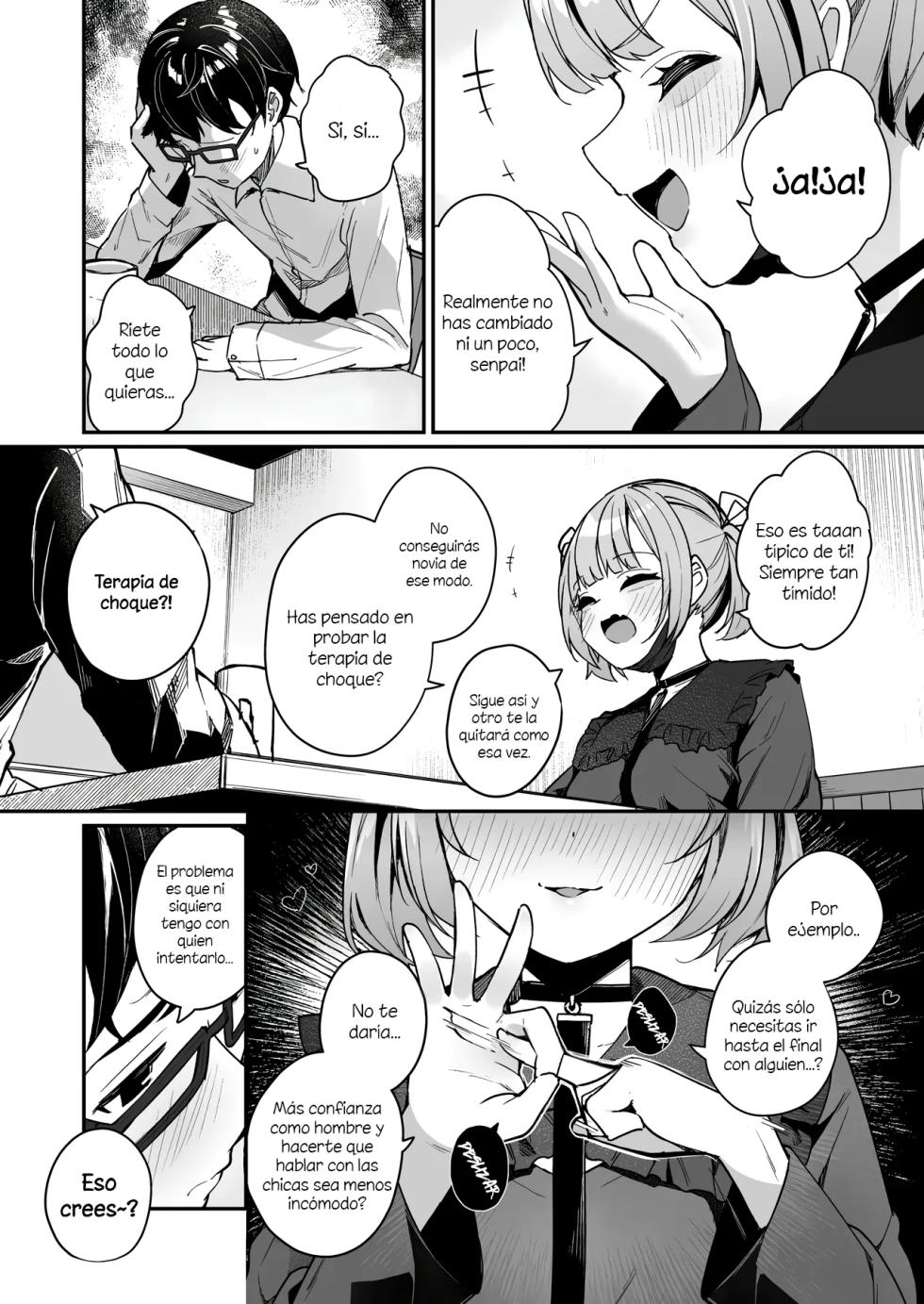 [Menbou Renpou (Menbou)] Renai Soudan nante Hobo Sex desu yo ne!? ～Akuyuu Kouhai to Issen Koete Yarimakuru Hanashi～ [Spanish] - Page 7