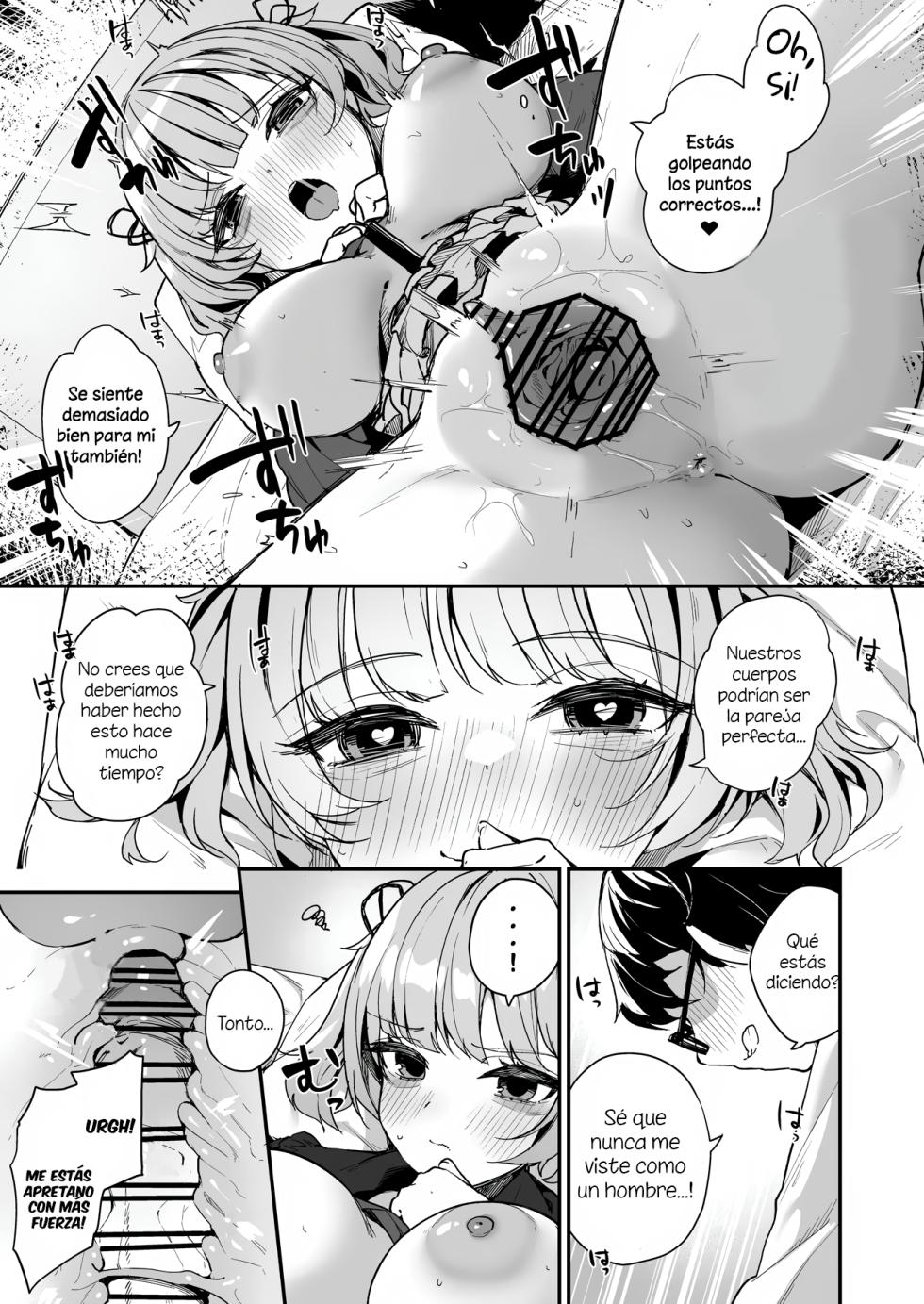 [Menbou Renpou (Menbou)] Renai Soudan nante Hobo Sex desu yo ne!? ～Akuyuu Kouhai to Issen Koete Yarimakuru Hanashi～ [Spanish] - Page 22