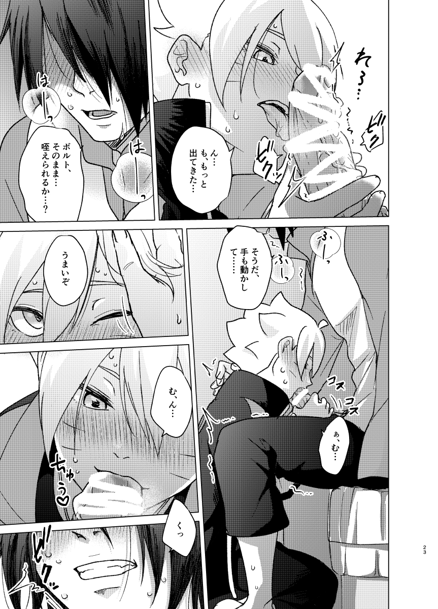[Pantsu no Gomuhimo (Aimee)] 師弟よ 恋せず愛したまへ2 (Boruto) [Digital] - Page 22