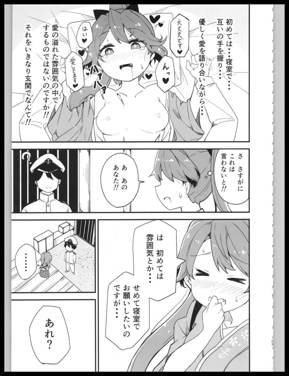 (Kobe Kawasaki Zousen Collection 10) [Bakemami (Kodachi Kaisui Enko) Hajimete Dakara Yasashiku Shite Kudasai (Kantai Collection -KanColle-) - Page 22